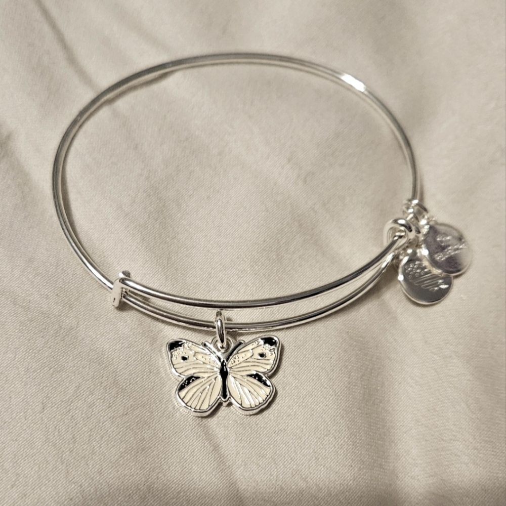 Alex and Ani white butterfly bracelet
